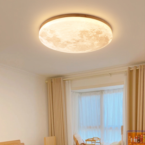 Dimbare LED Plafondlamp Maan – Modern Plafonnière met Warm en Koud Licht voor Slaapkamer en Woonkamer 1