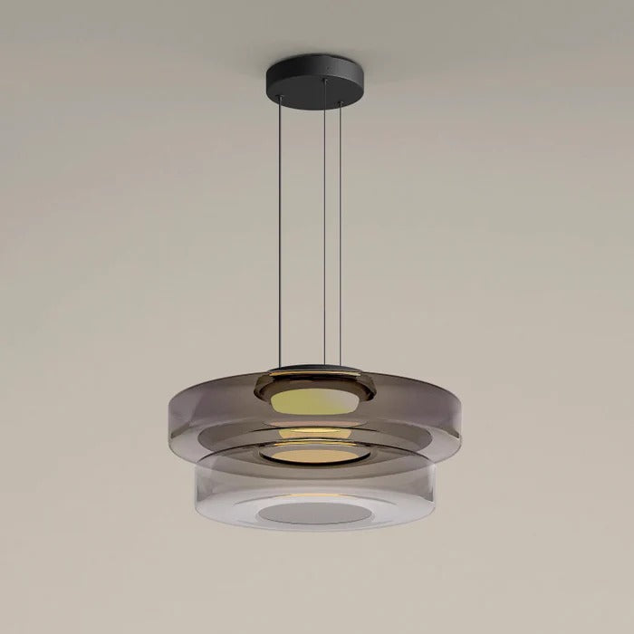 Hanglamp in glas met Bauhaus inspiratie voor eettafel en woonkamer, verstelbare verlichting, warm wit licht 5