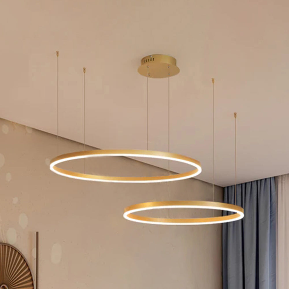 Moderne zwarte kroonluchter van metaal voor woonkamer en slaapkamer, elegante cirkelvormige hanglamp. 16